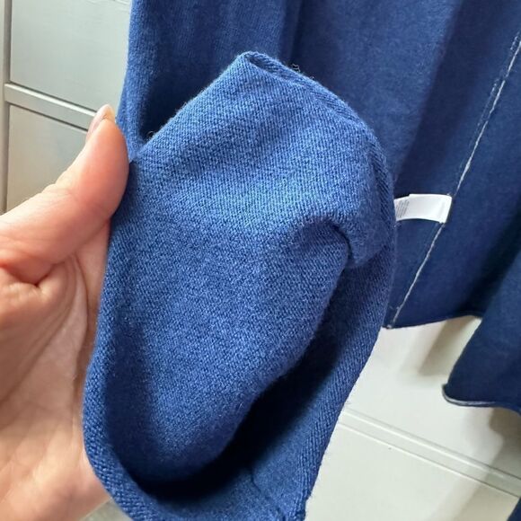 Banana Republic cashmere blend XS/S Blue Cardigan Shrug Luxury Wool Roll Sleeves - Picture 17 of 17